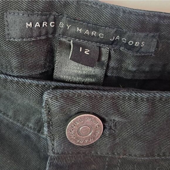 Marc by Marc Jacobs Women's Designer Black Denim Cargo Utility Skirt size 12 - Picture 7 of 8